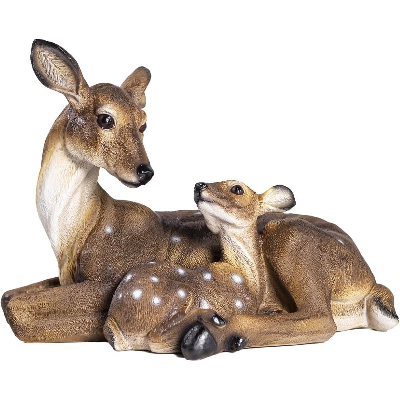 Mother & Fawn Deer Garden Statue