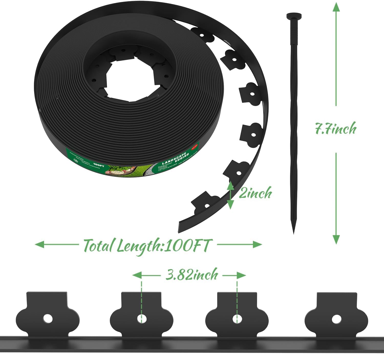 100FT Plastic Garden Edging