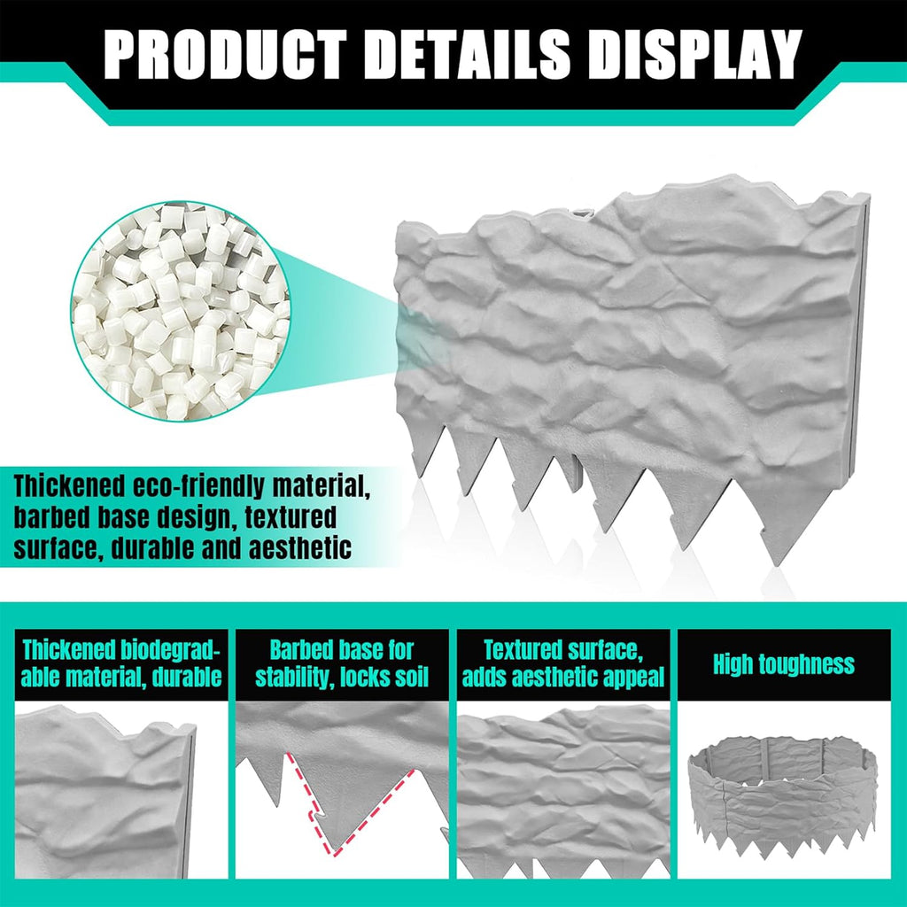 20-Pack Plastic Garden Lawn Edging