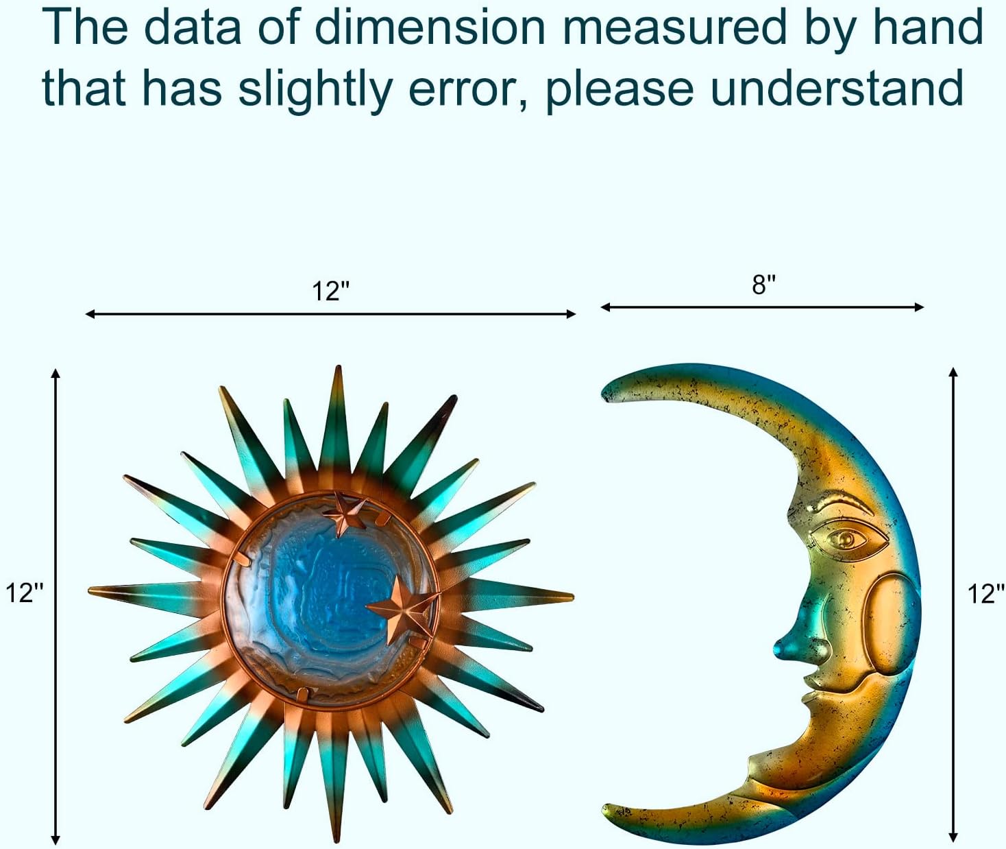 Sun Moon Metal Wall Decor