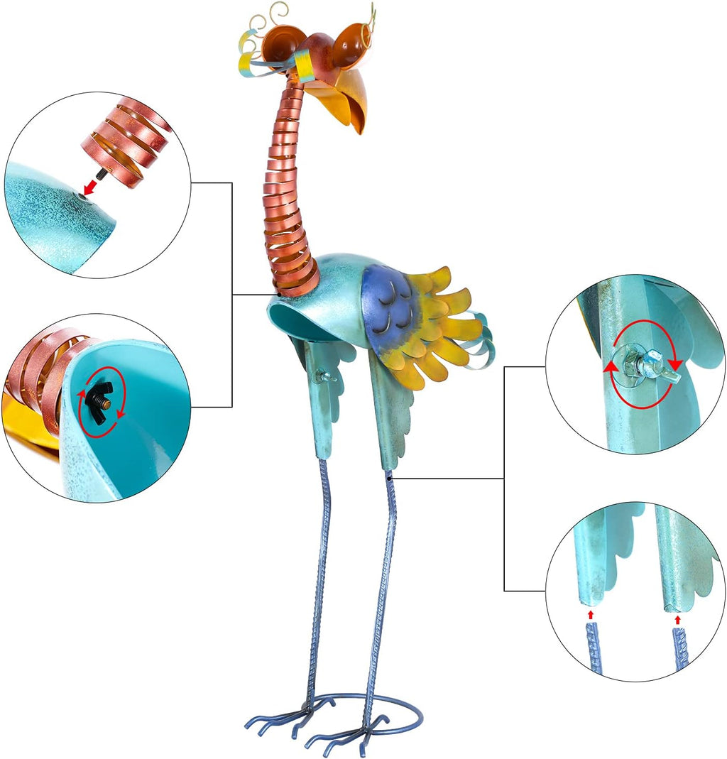 Metal Bird Garden Statue