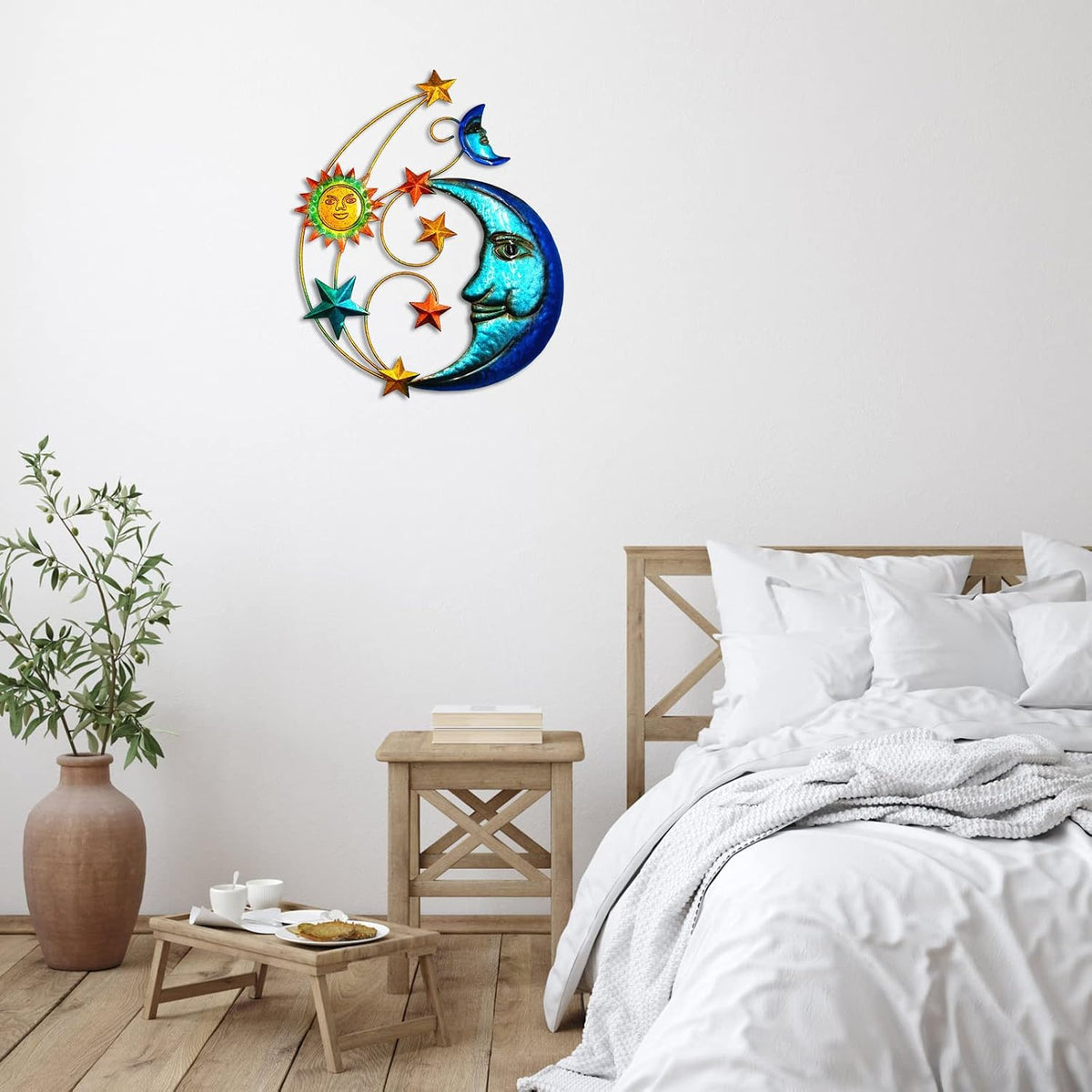 Large Sun Moon Metal Wall Sculpture