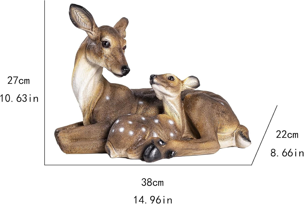 Mother & Fawn Deer Garden Statue