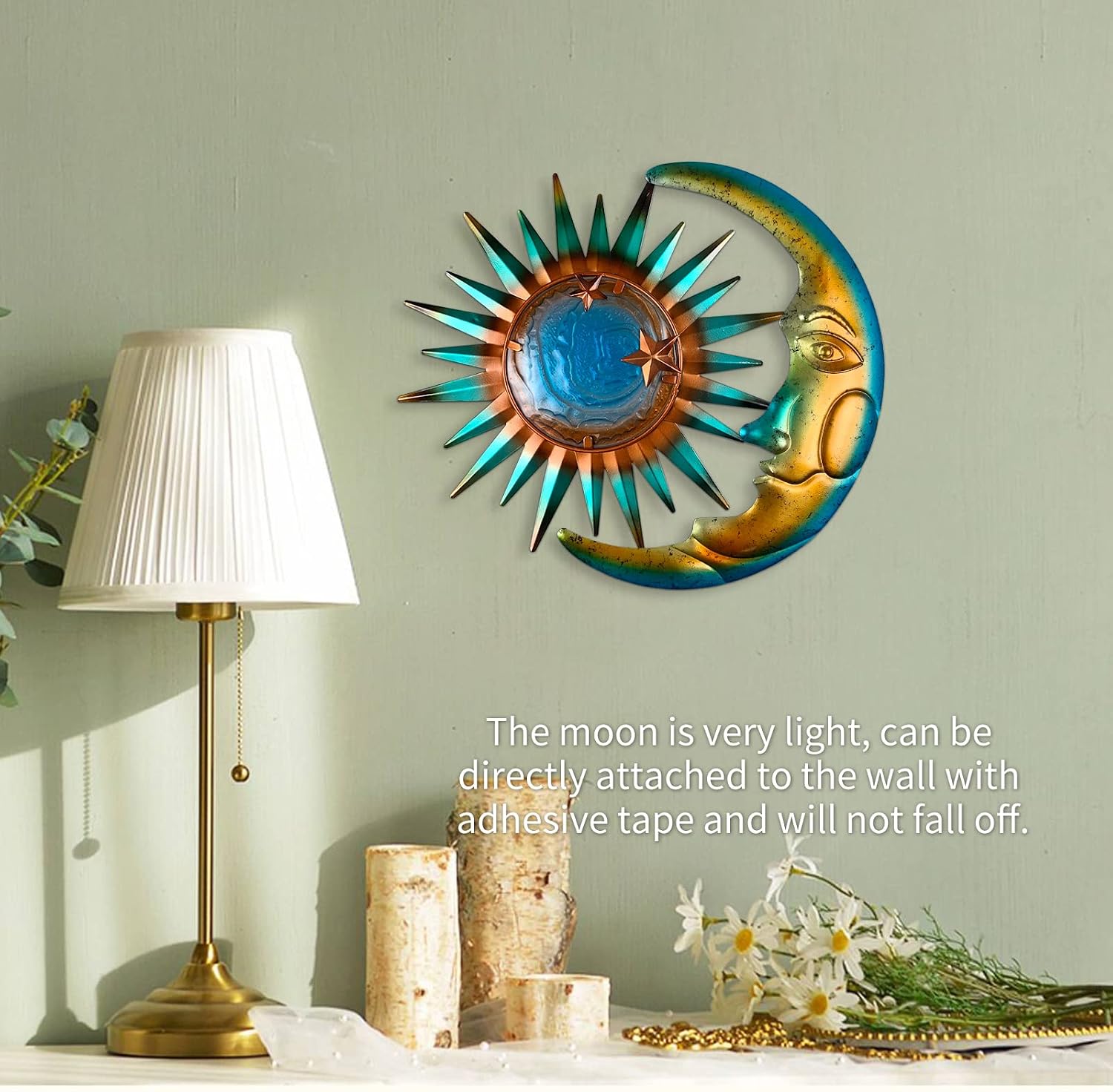 Sun Moon Metal Wall Decor