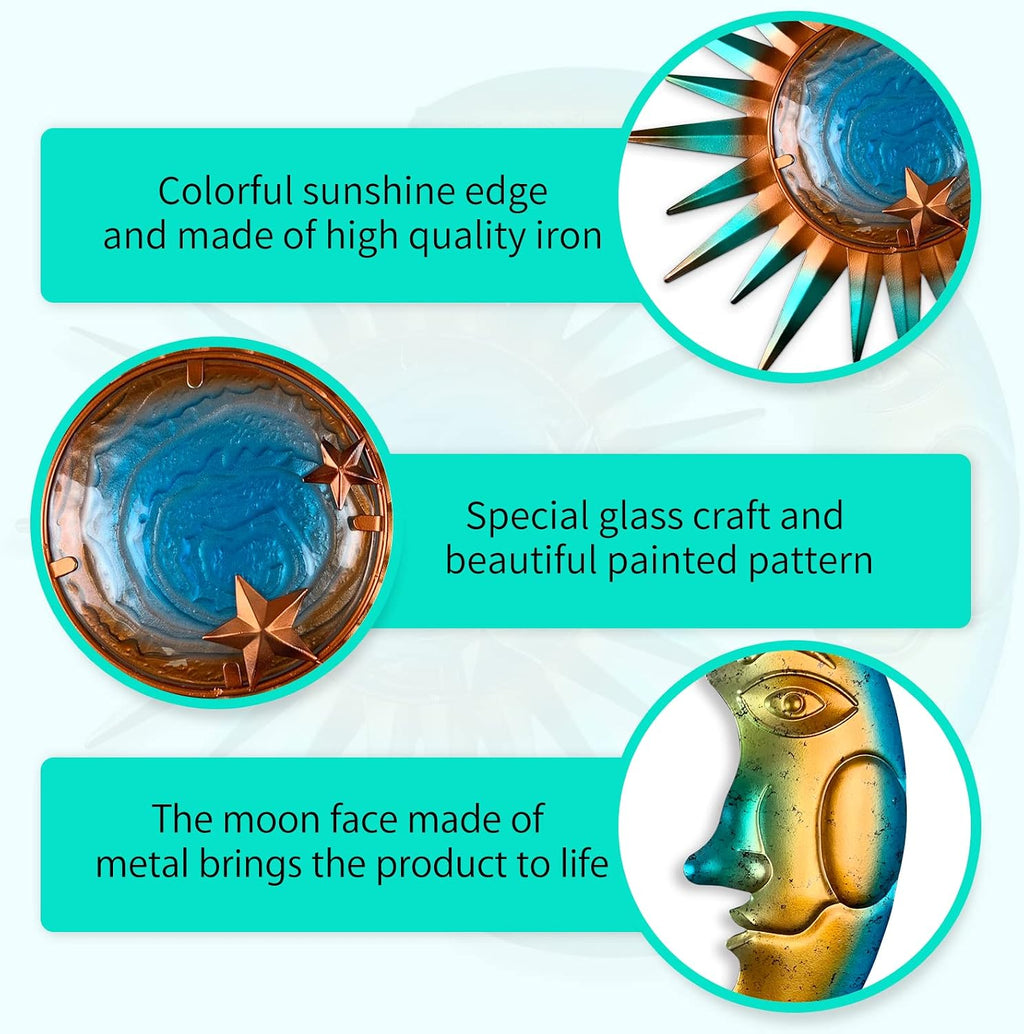 Sun Moon Metal Wall Decor