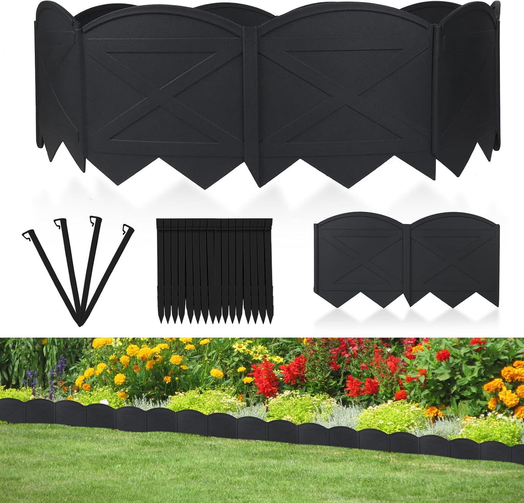 20Pcs 20FT Plastic Garden Edging