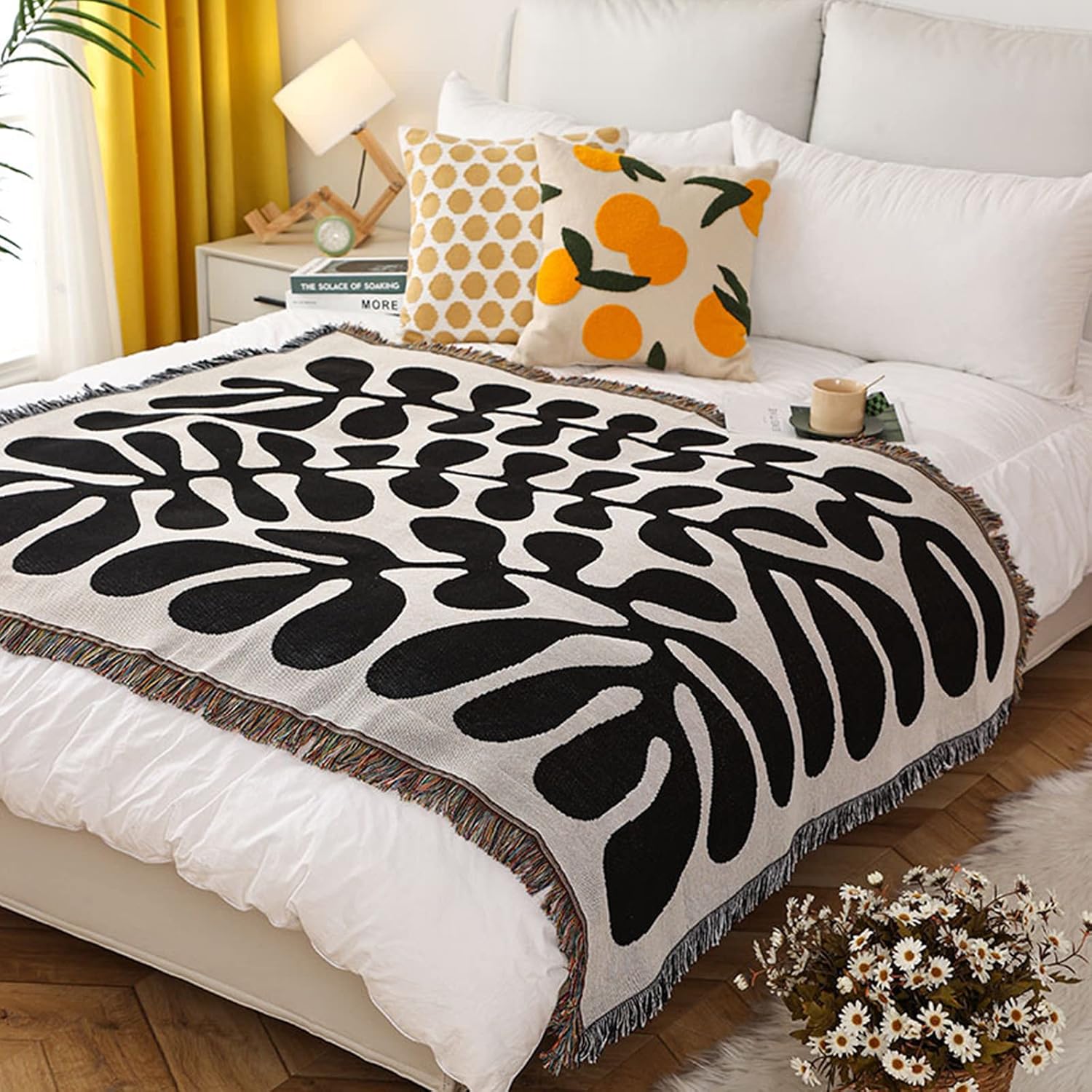 Boho Tassel Throw Blanket
