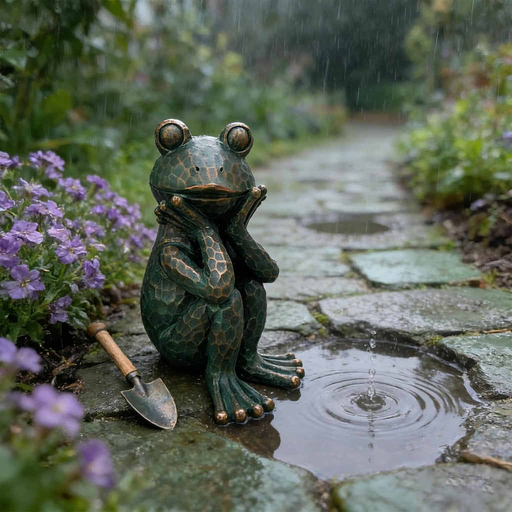 Meditation Frog Garden Statue