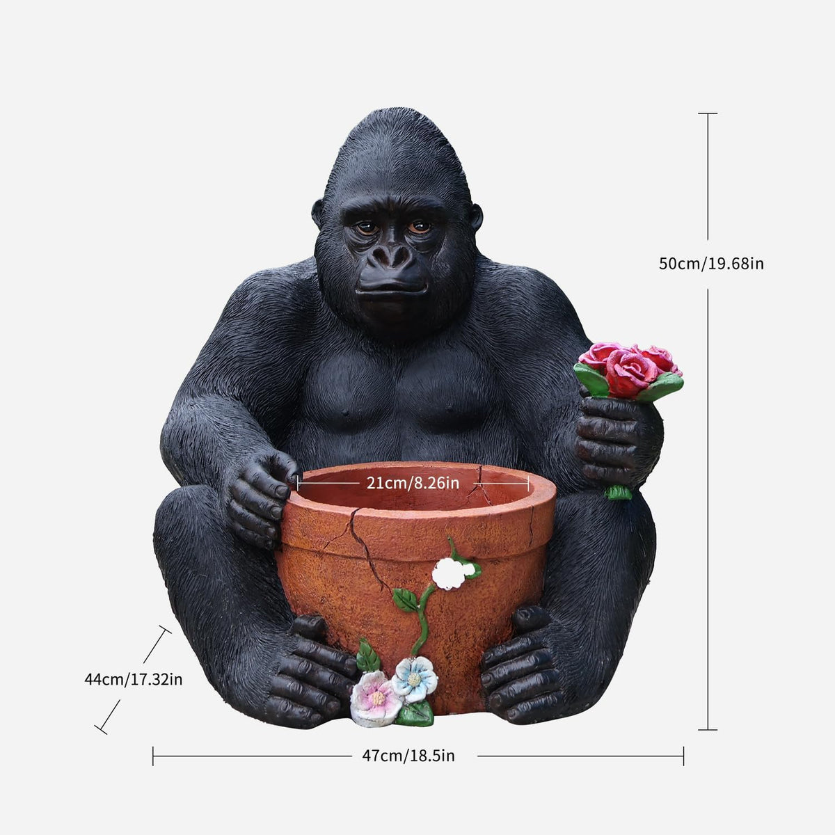 Gorilla Planter Garden Statue
