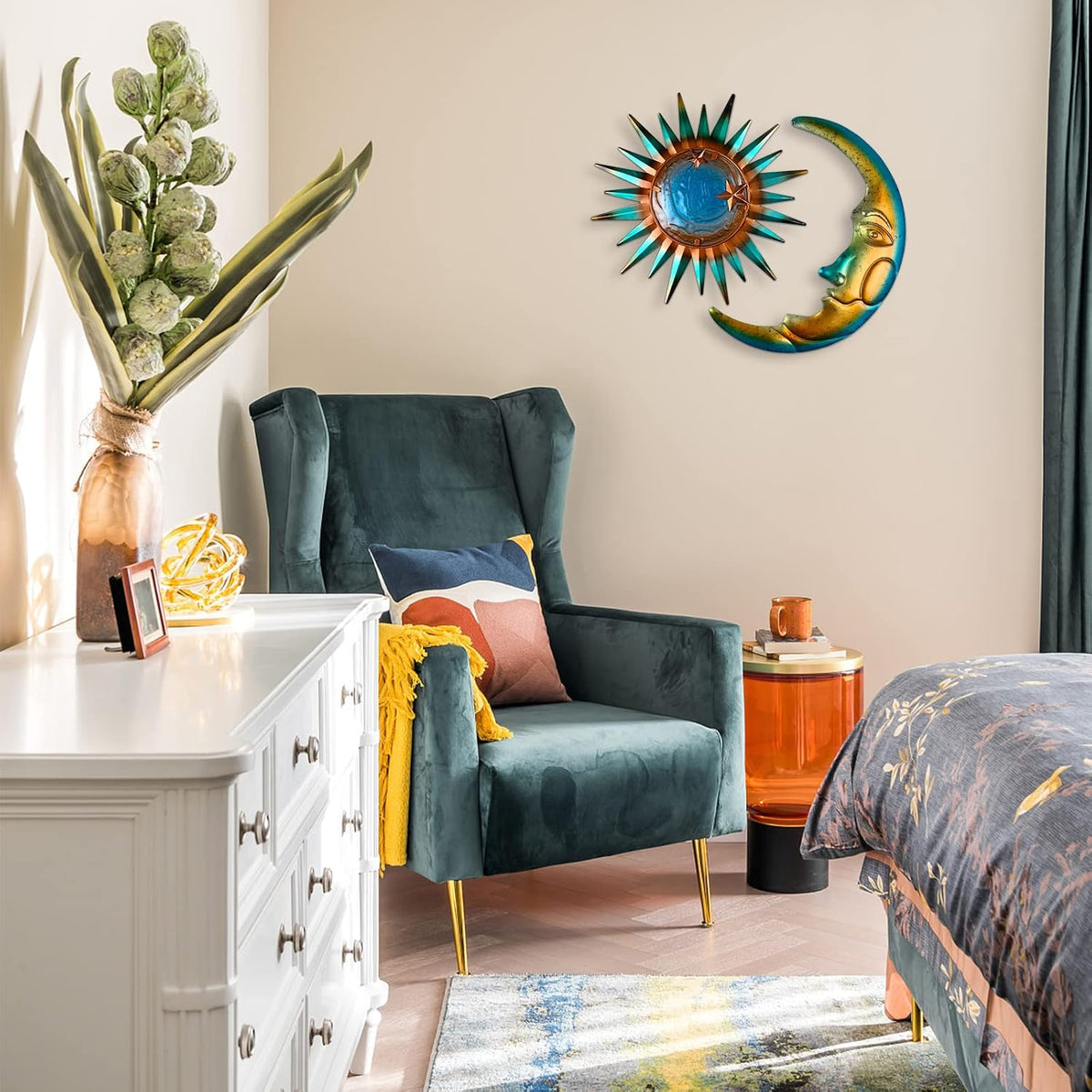 Sun Moon Metal Wall Decor