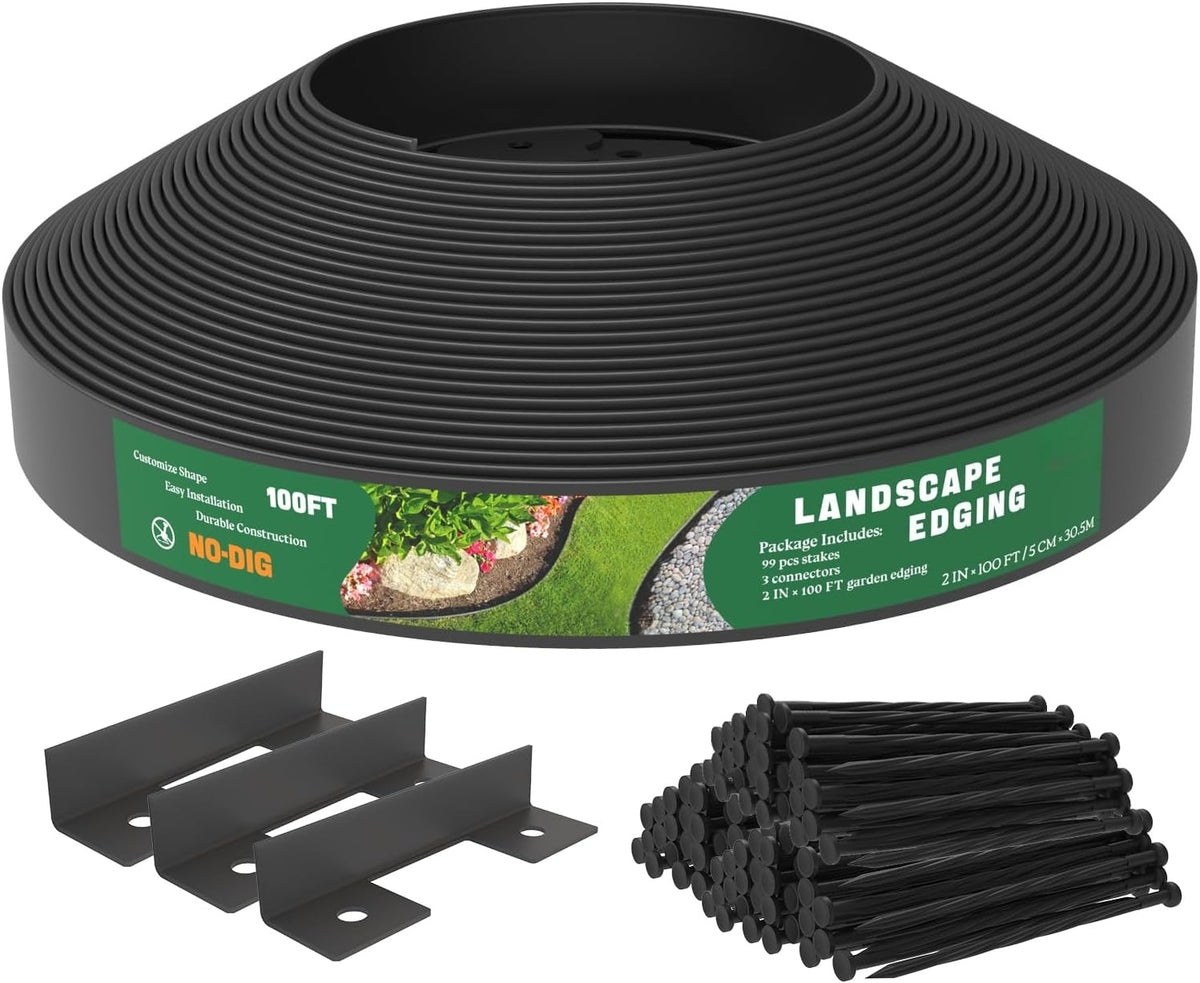 100FT Plastic Garden Edging