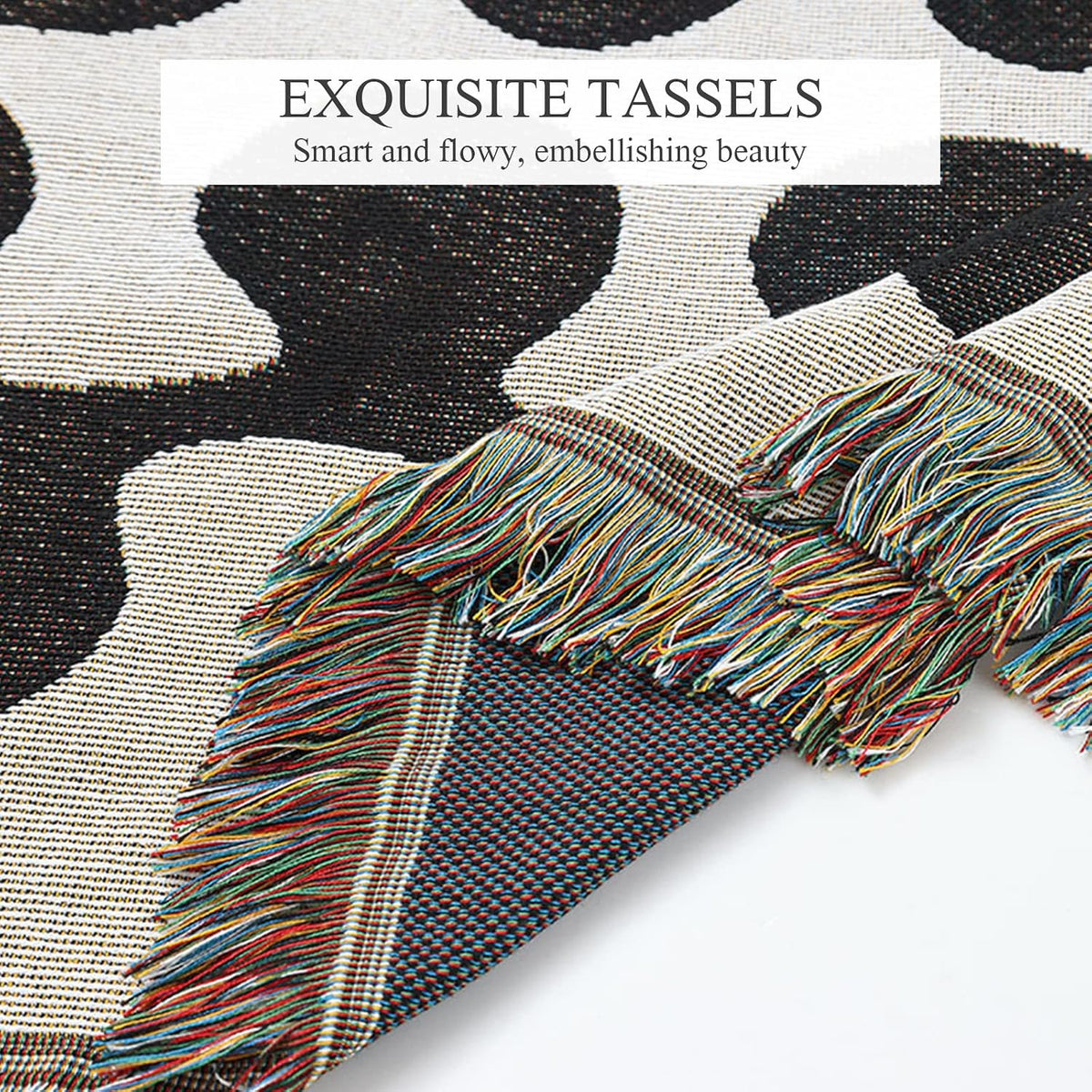 Boho Tassel Throw Blanket