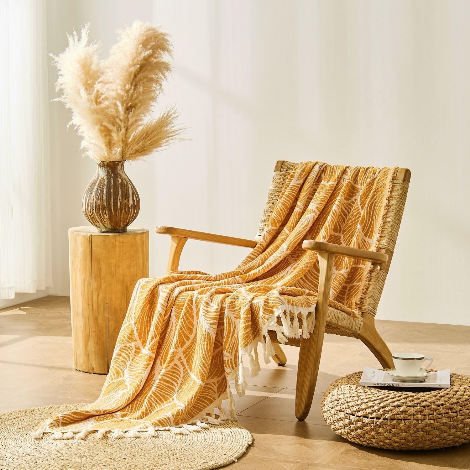 Chenille Tassel Throw Blanket