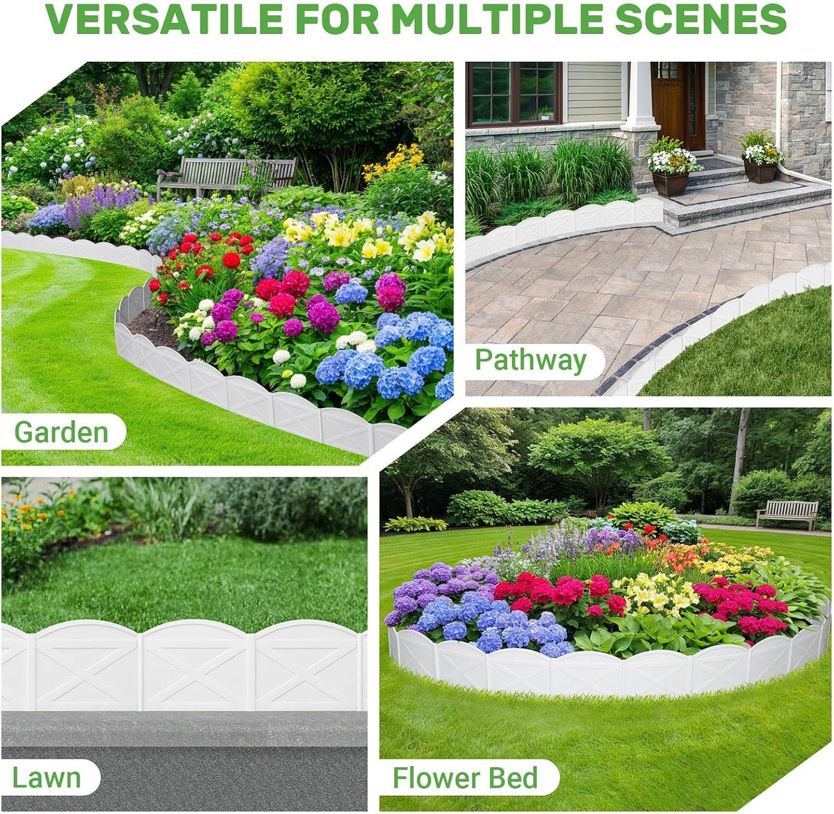 40FT White Garden Landscape Edging