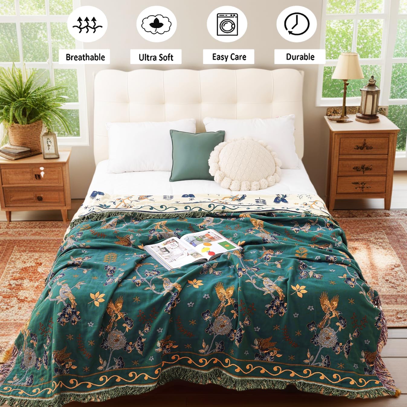 Organic Cotton Throw Blanket