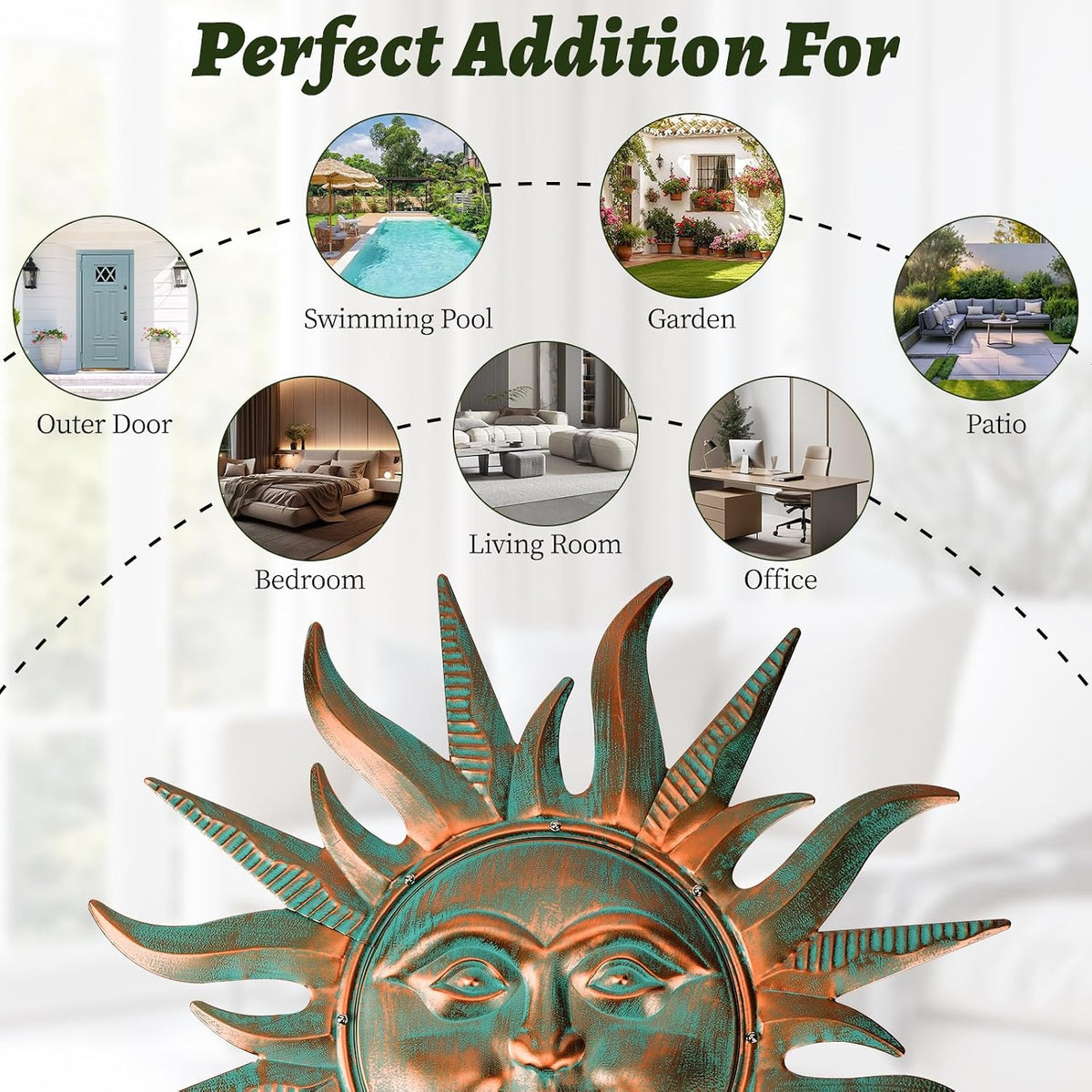 Sun Metal Wall Decor