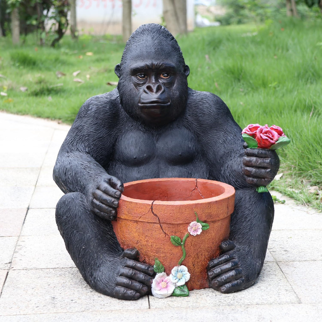 Gorilla Planter Garden Statue