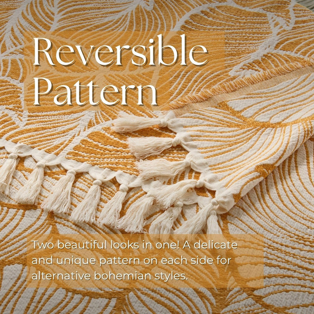 Chenille Tassel Throw Blanket