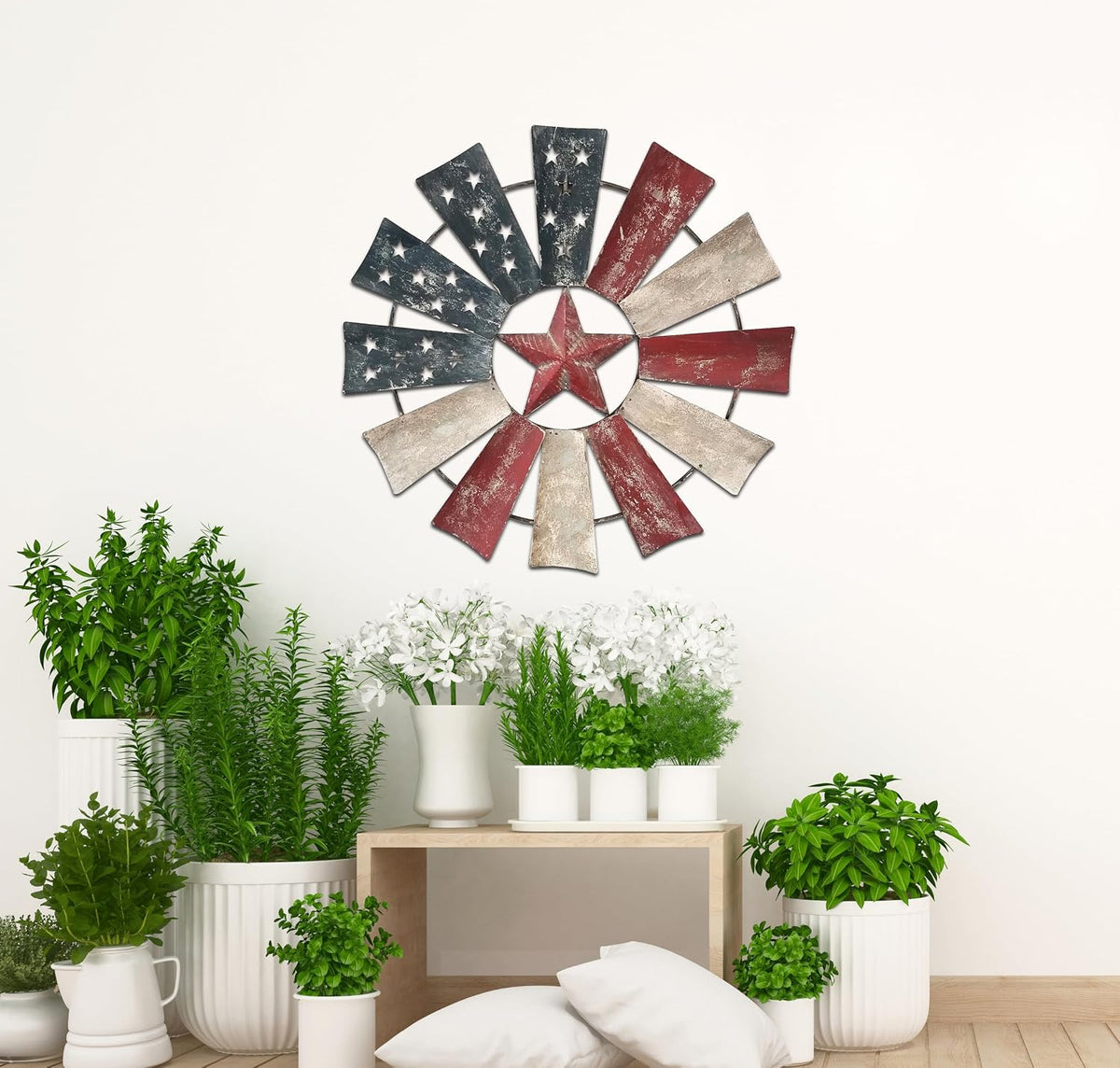 Patriotic Windmill Wall Decor