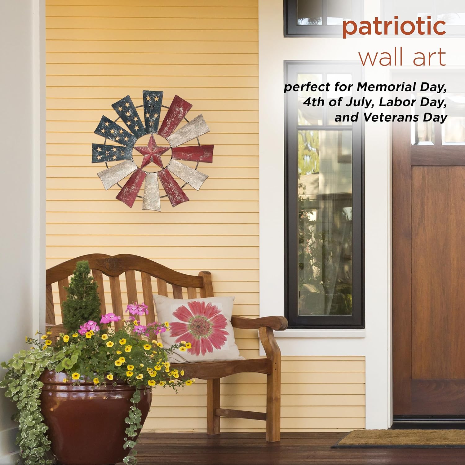 Patriotic Windmill Wall Decor