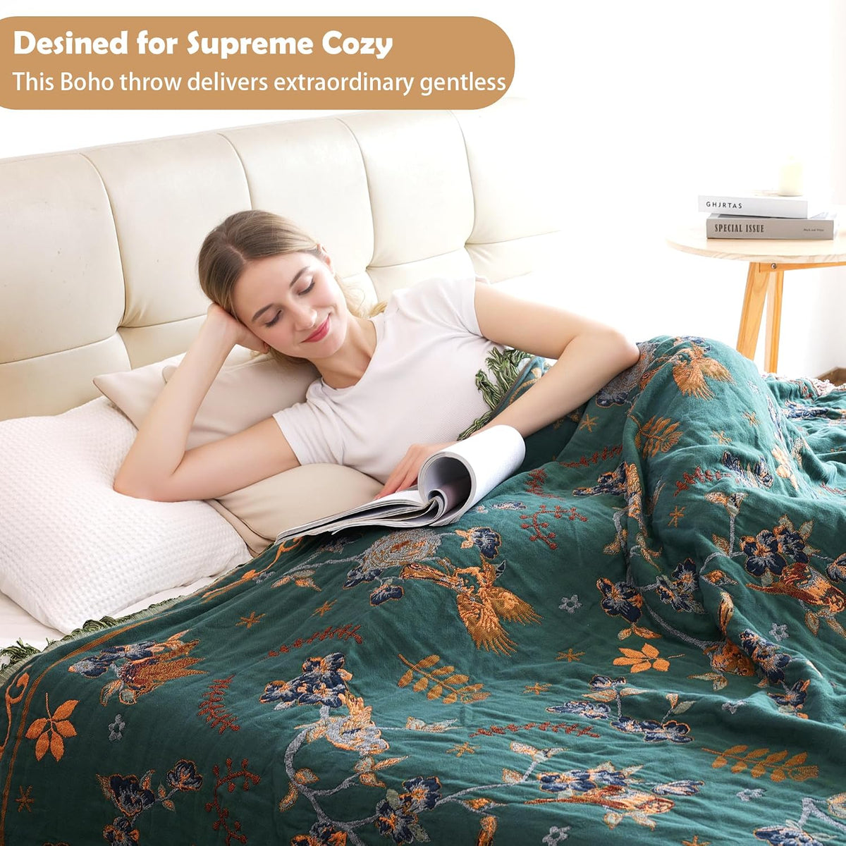Organic Cotton Throw Blanket