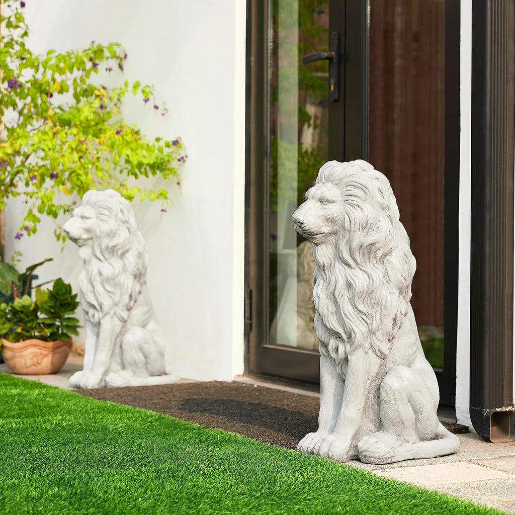 Sitting Lion Garden Statue