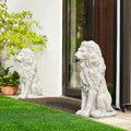Sitting Lion Garden Statue