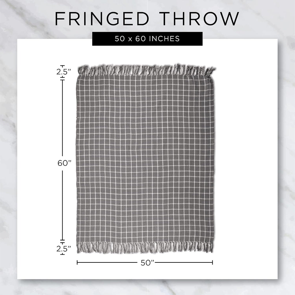 Basket Weave Cotton Throw Blanket