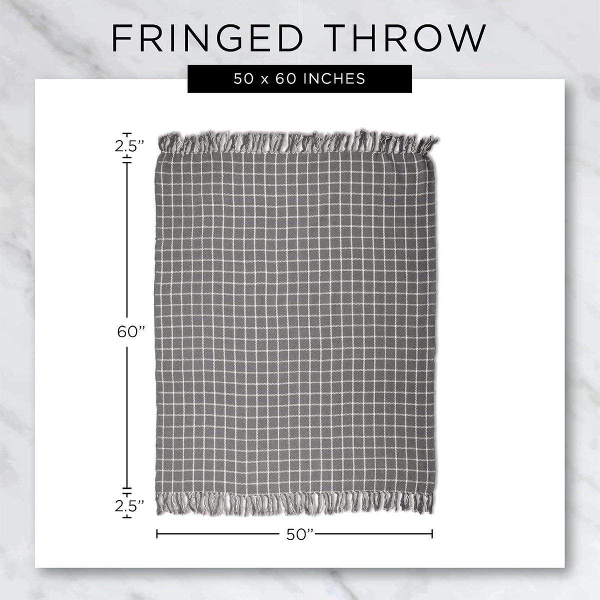 Basket Weave Cotton Throw Blanket