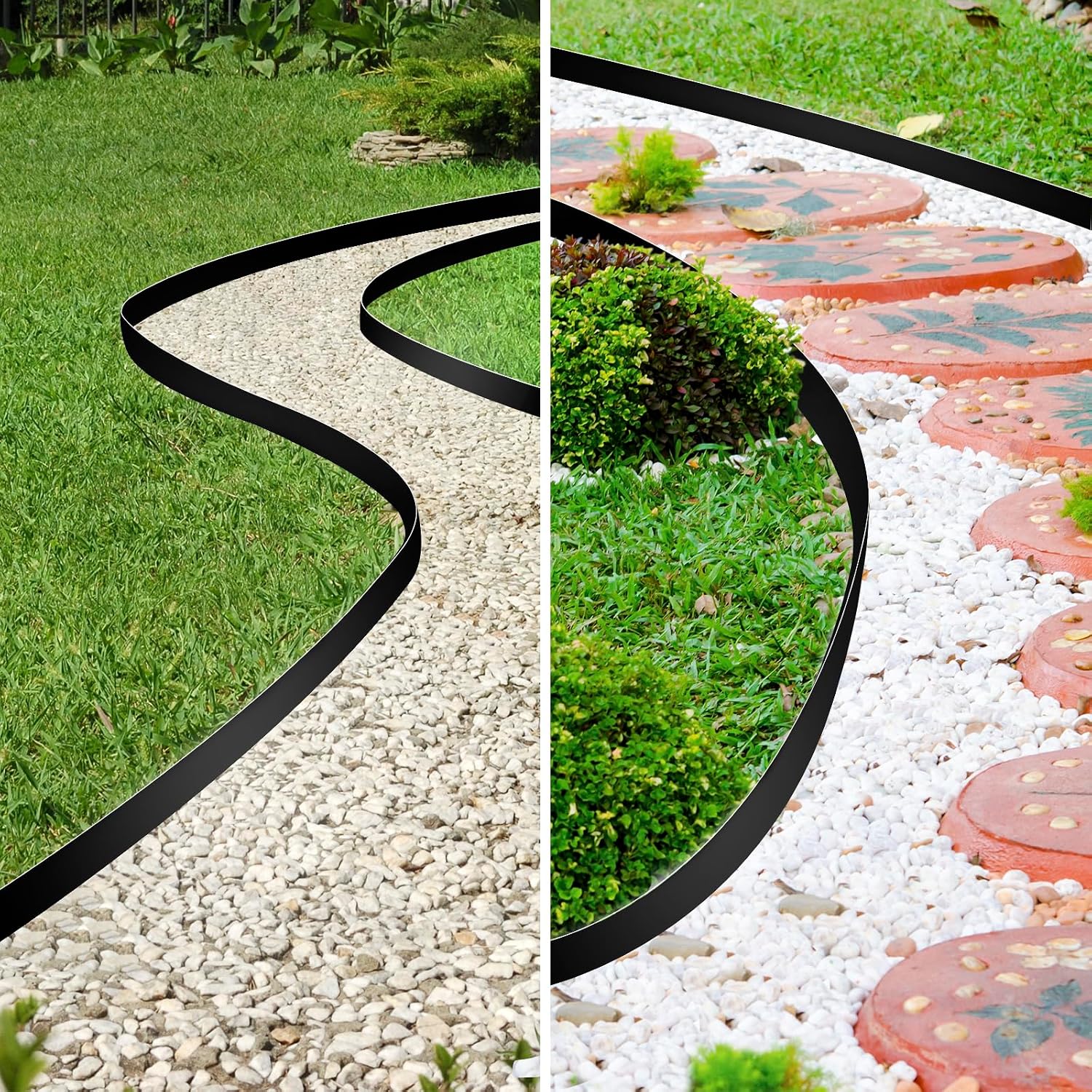 66FT Plastic Garden Edging Kit