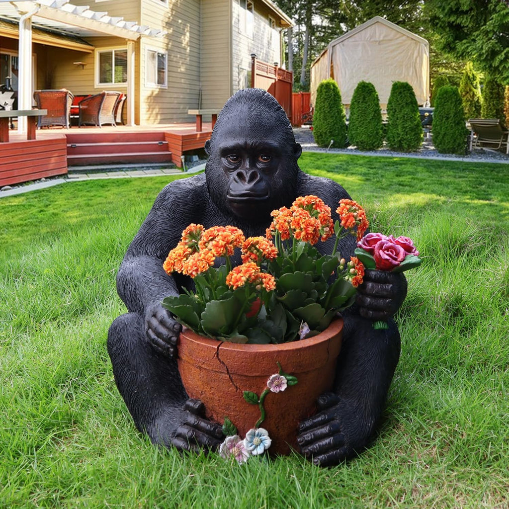 Gorilla Planter Garden Statue