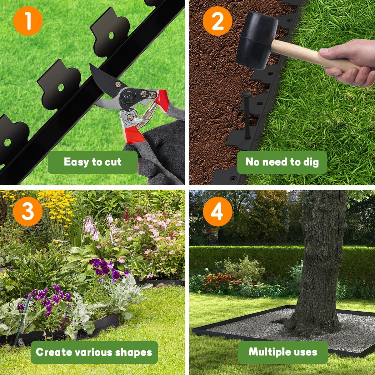 100FT Plastic Garden Edging