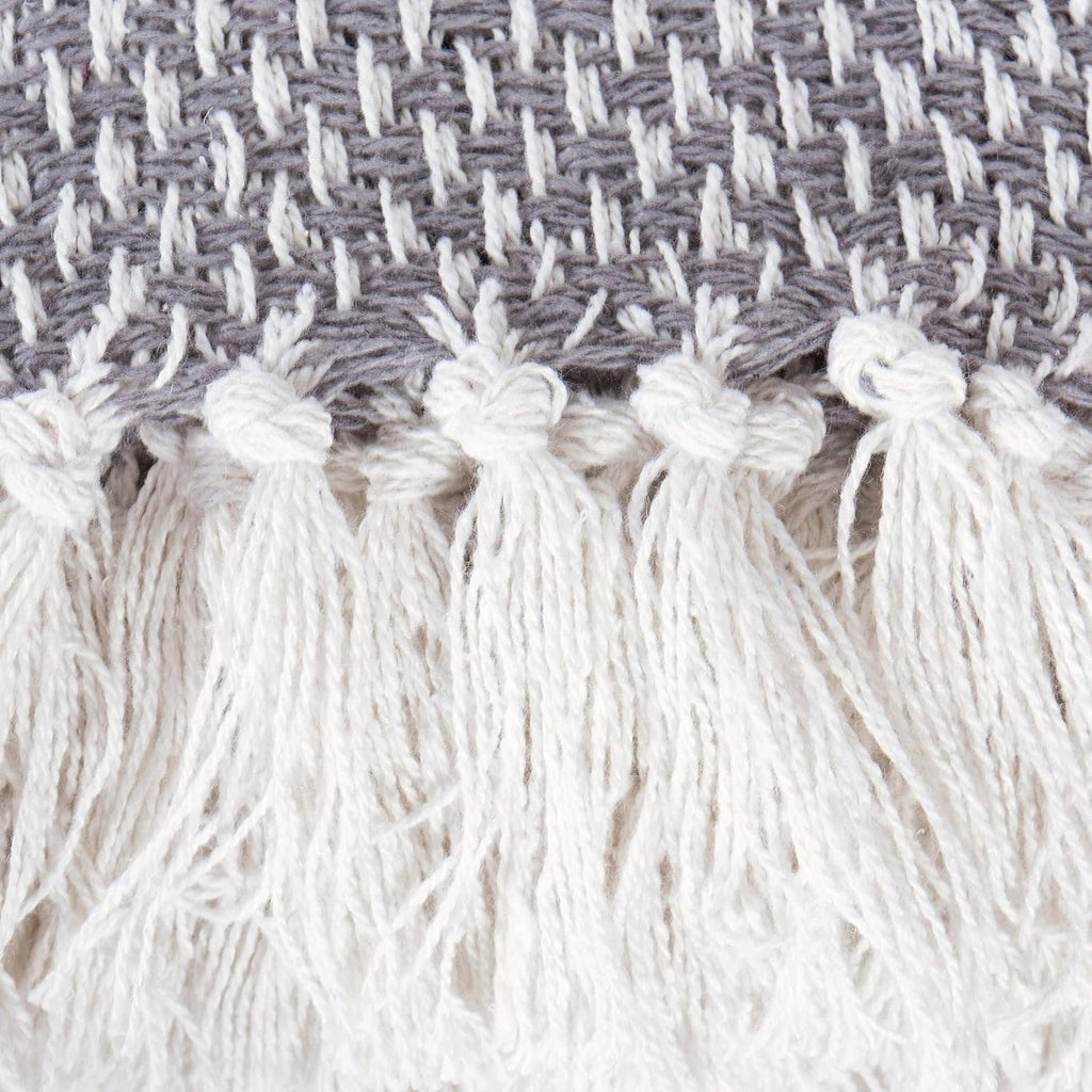 Basket Weave Cotton Throw Blanket