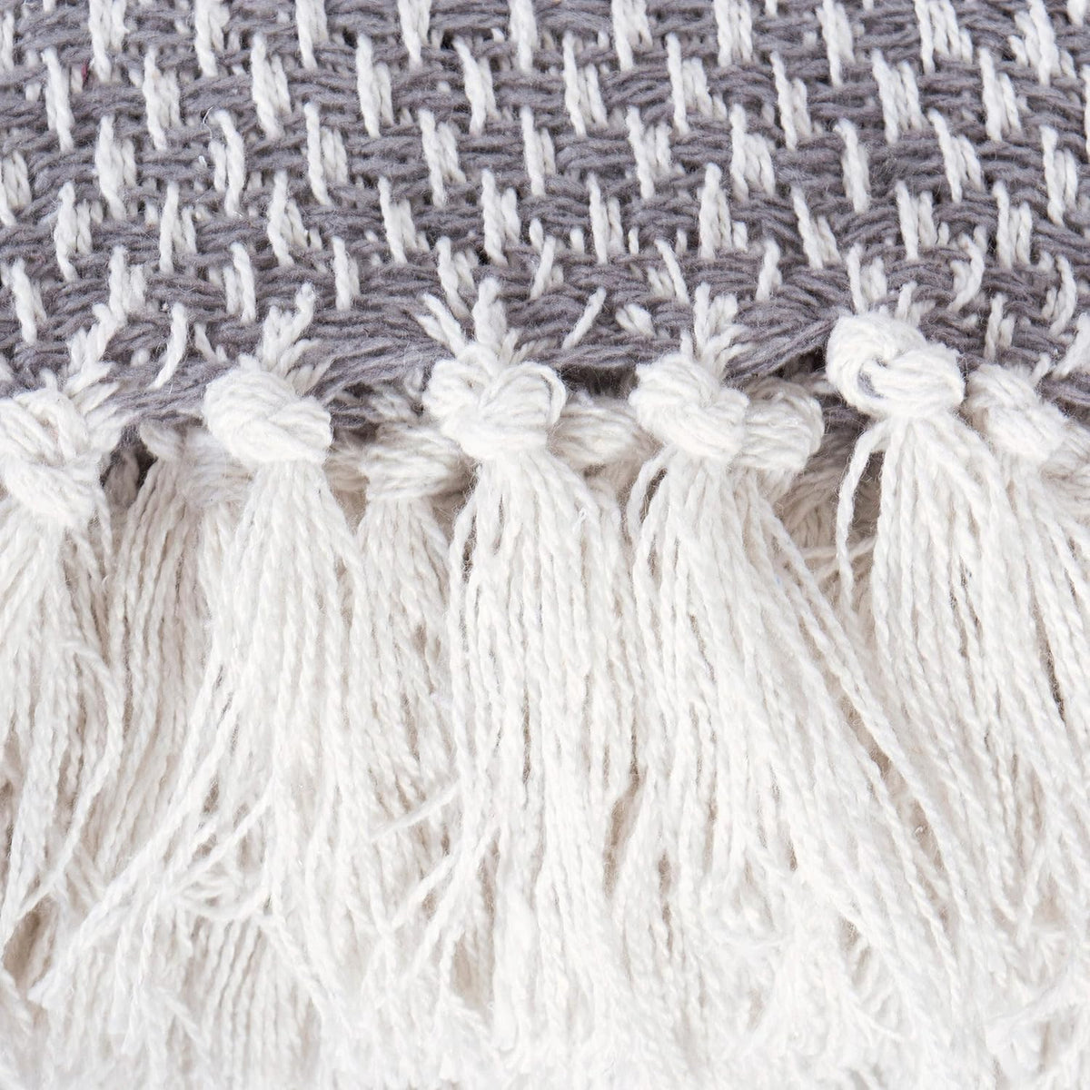 Basket Weave Cotton Throw Blanket