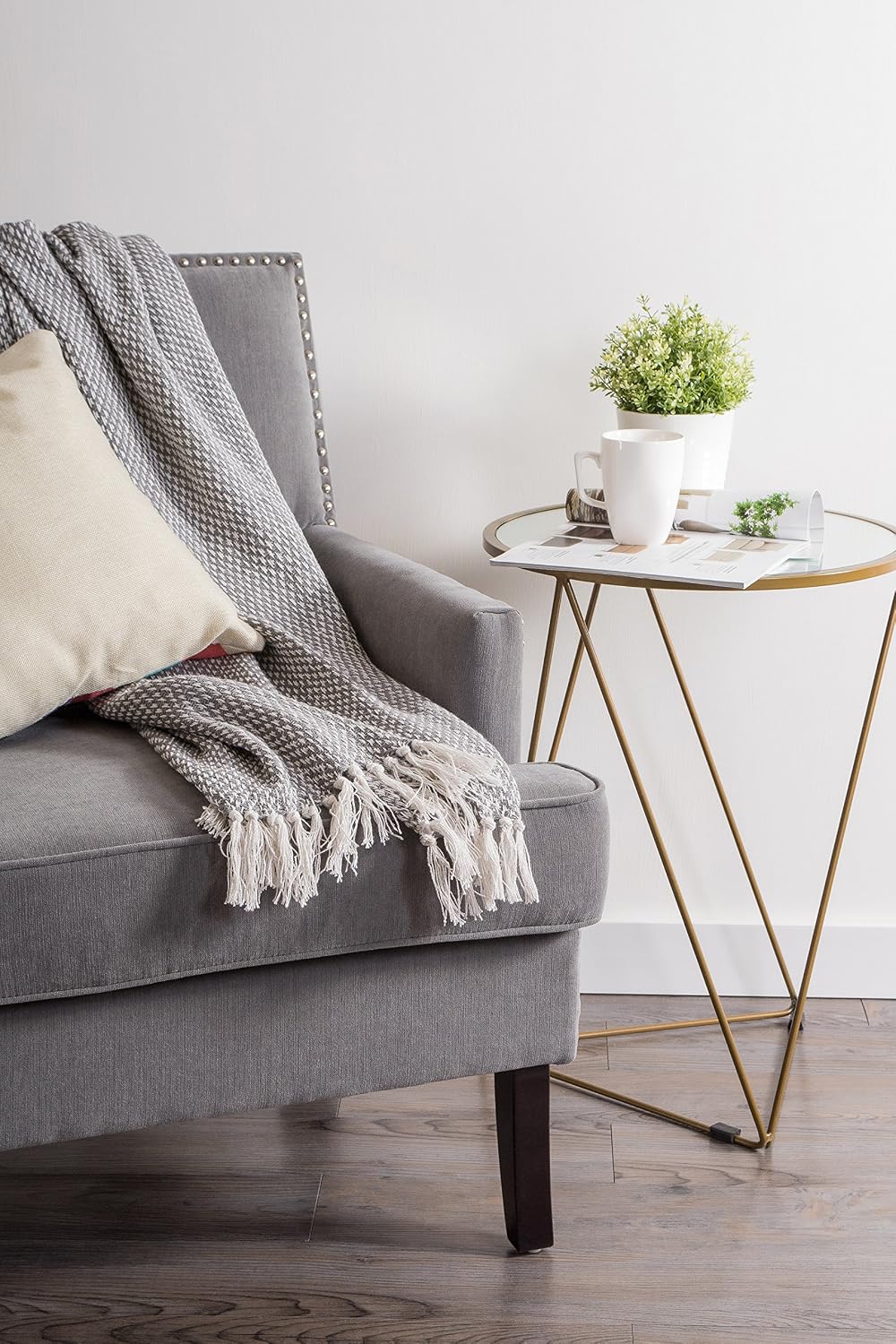 Basket Weave Cotton Throw Blanket