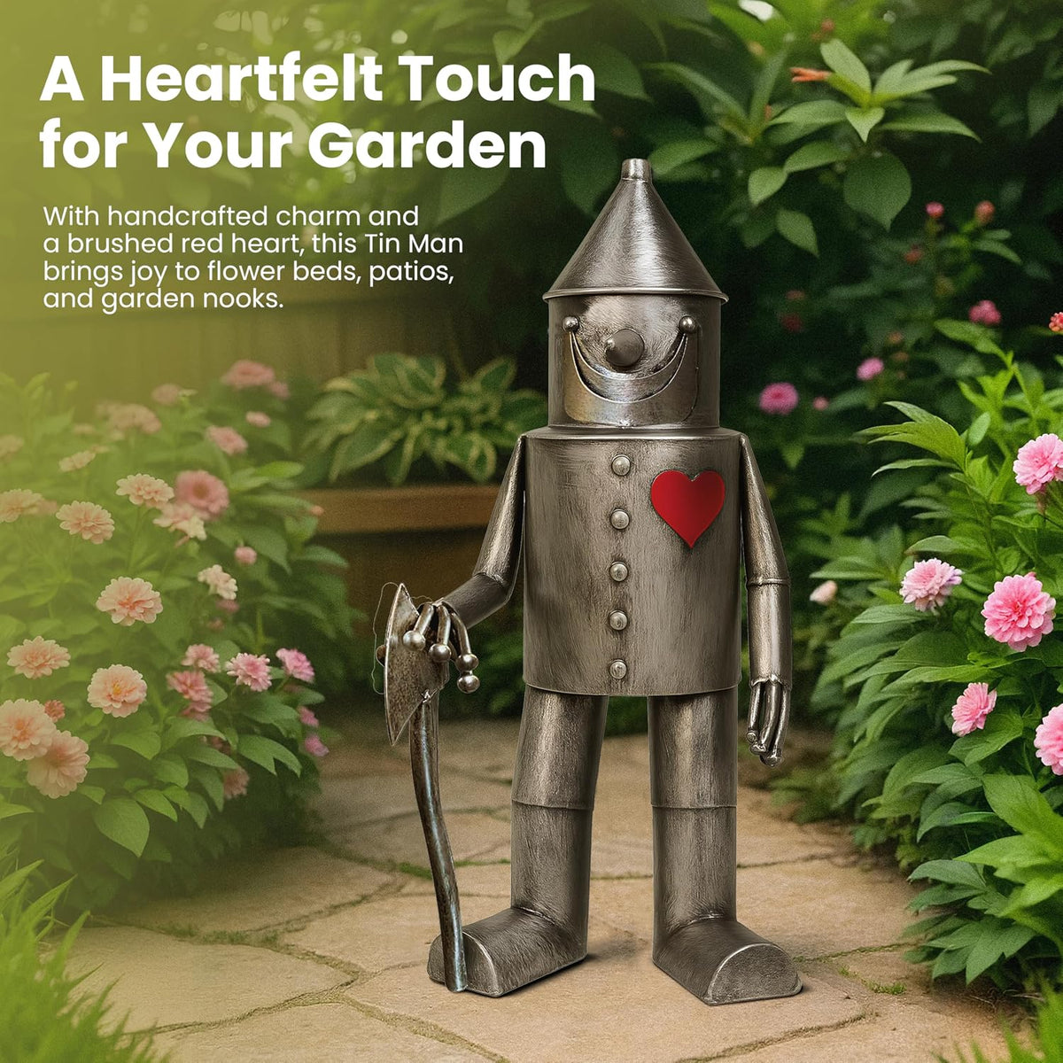 Tin Man Metal Garden Statue