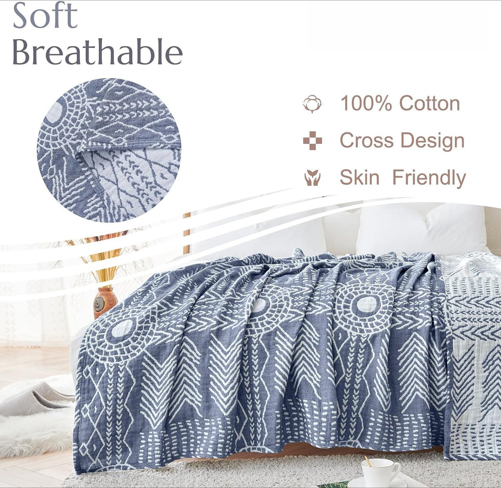 Cotton Muslin Throw Blanket