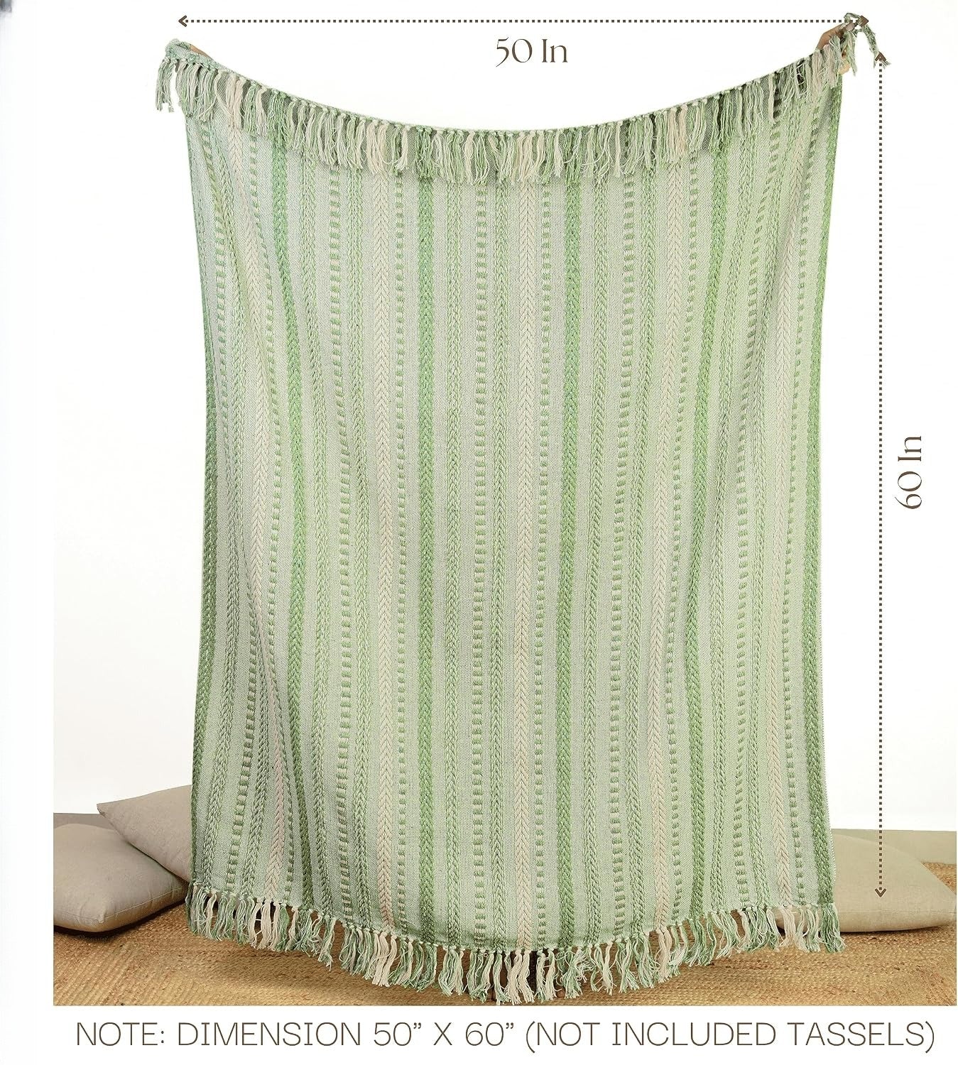 Cotton Striped Throw Blanket